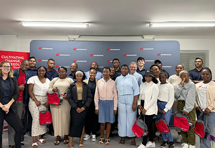 Grindrod employees presented the #WeMakeItWork initiative to learners at HACT